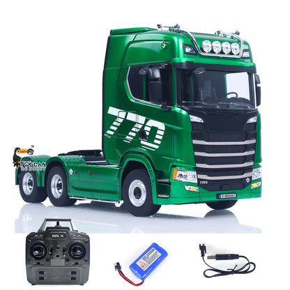 TOUCAN RC HOBBY US Stock HUINA 770S 1501 6X4 1/18 Remote Control Tractor Truck Plastic RC Lorry Car Lights Sound System Assembled RTR Model