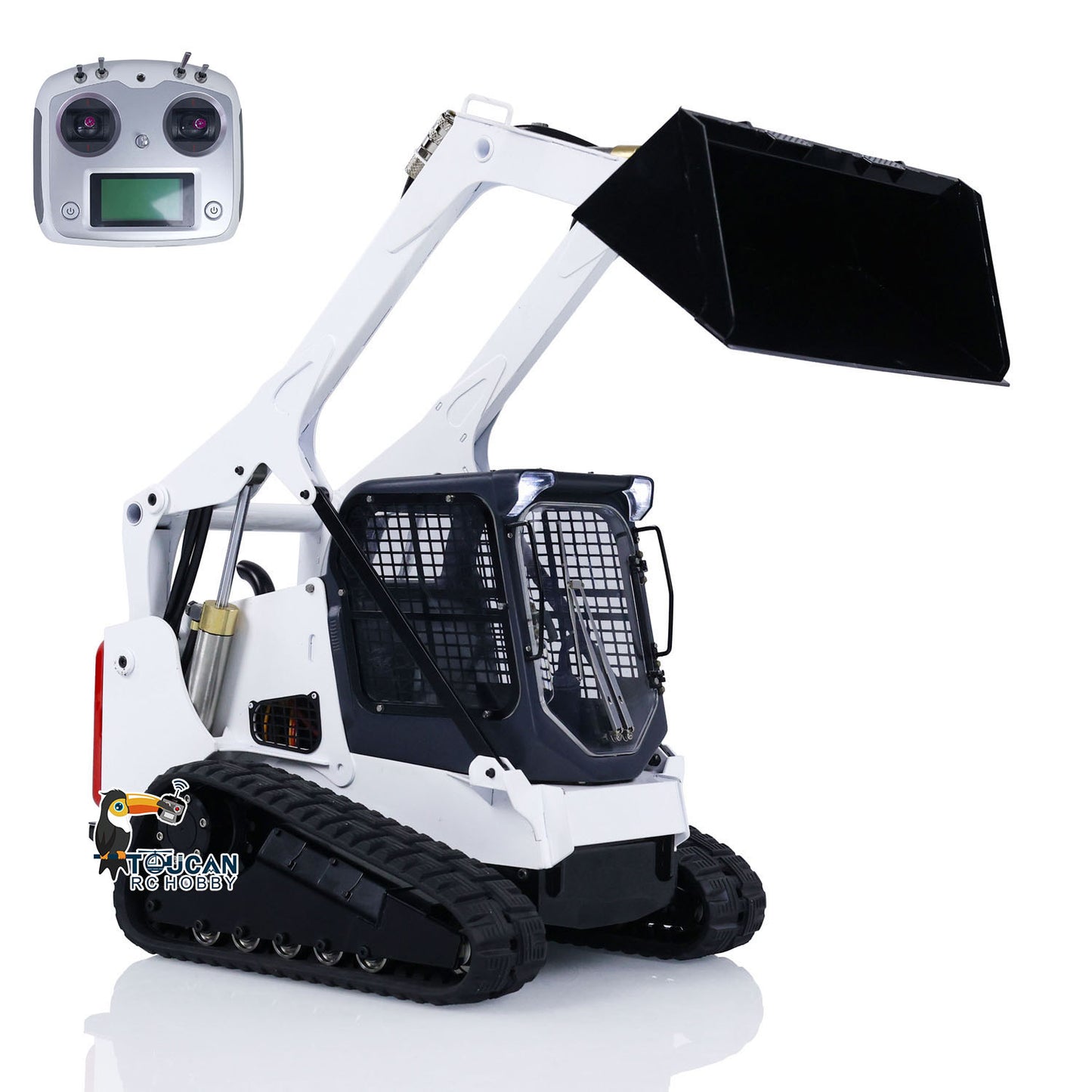 Fast Free Shipping 1/14 RC Hydraulic Skid-Steer Tracked Loader SM770 Remote Control Car Light Sound