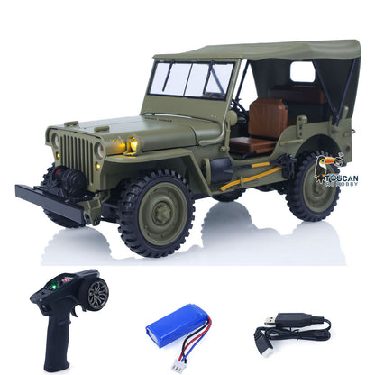 Fast Free Shipping HG 1/14 4x4 Electric Military Truck HG4 58 Convertible Off Road Combat Vehicle Remote Control Car 2Speed Light Sound Motor Model