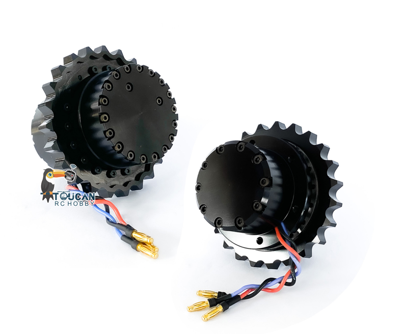 Cut Model 60A Brushless ESC Planet Gear Metal Drive Wheel Brushless Motor for 1/12 1/14 Remote Control Hydraulic Excavator Construction Vehicles LR914