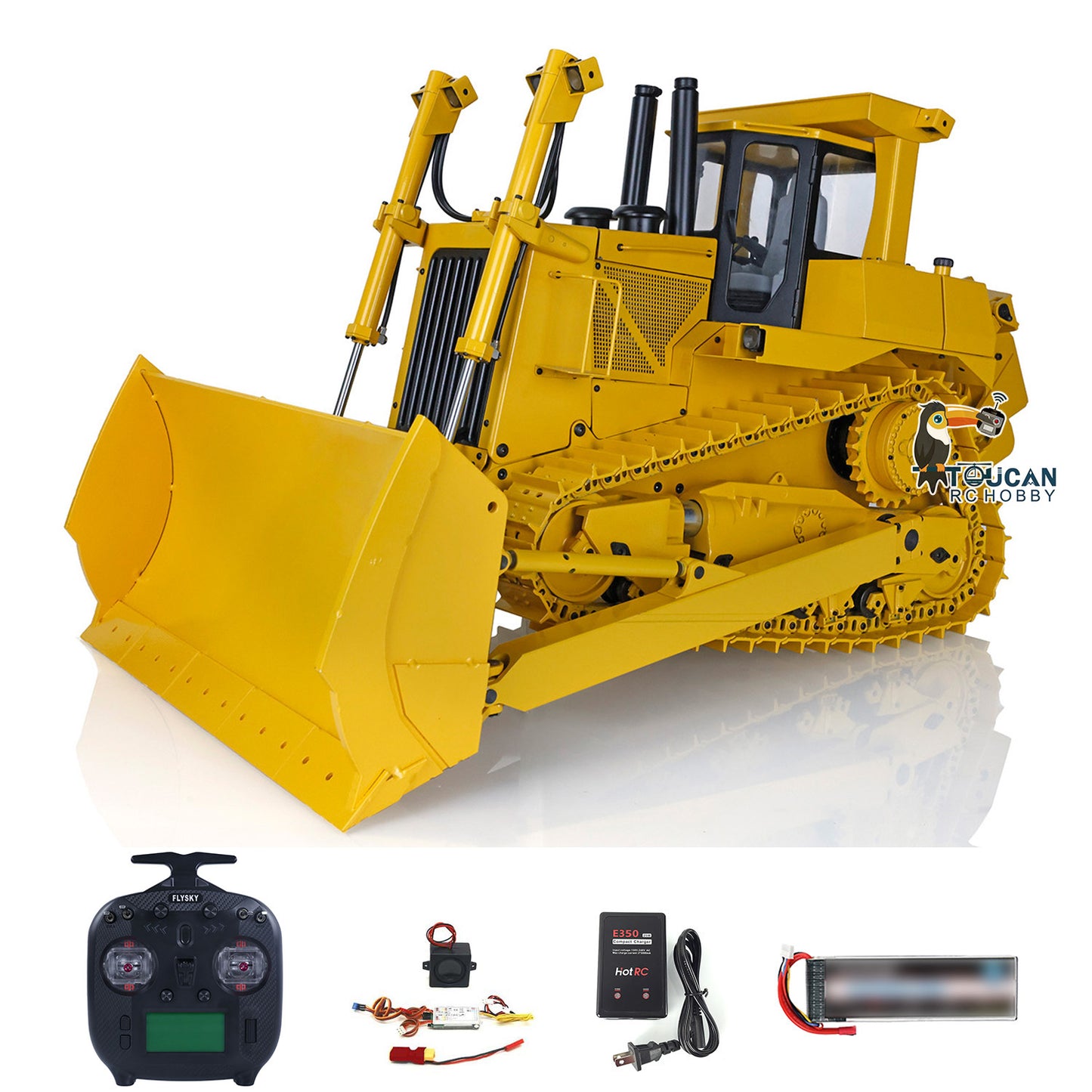 US Stock 1/14 JDMODEL DXR2 Metal RC Hydraulic Bulldozer Radio Controlled Dozer Construction Vehicle 201 New Sound Module