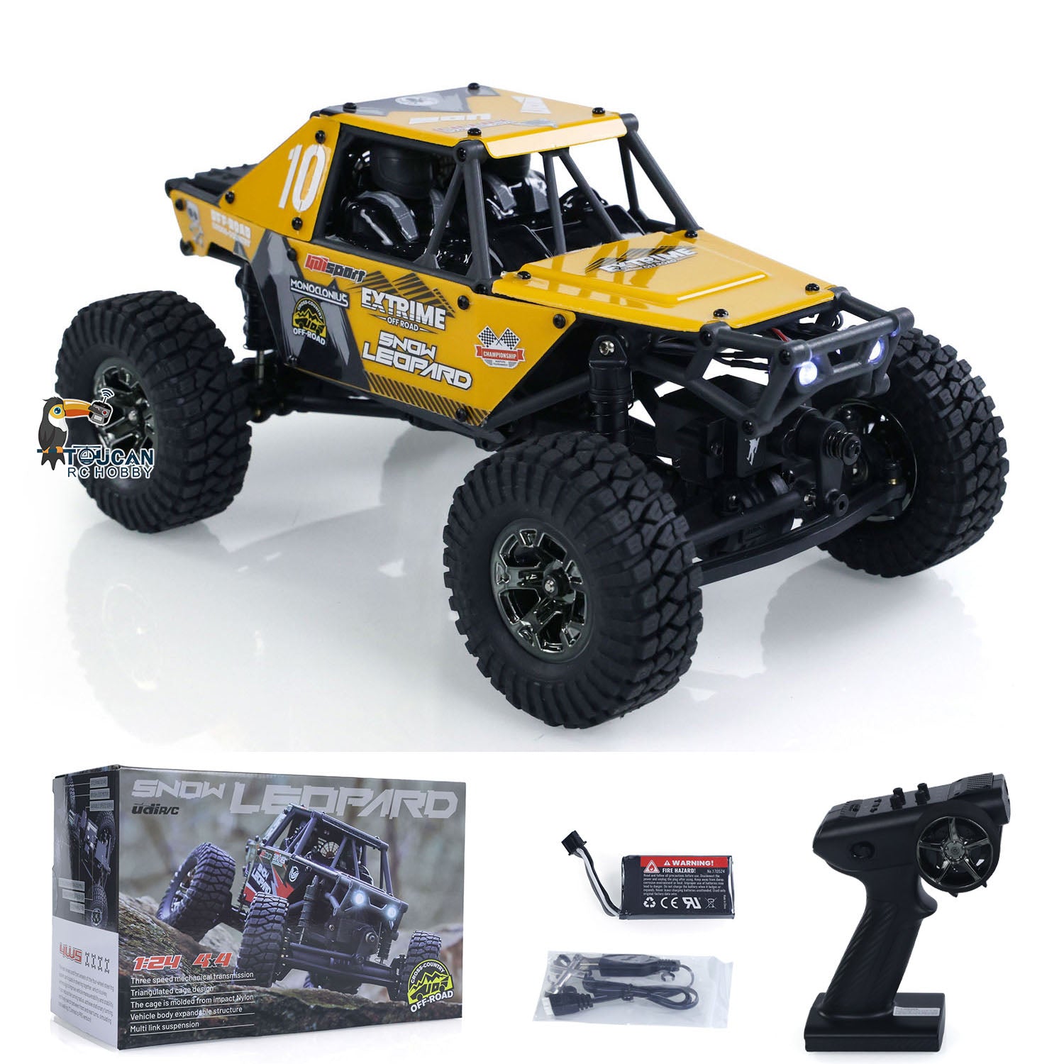 In Stock UdiRC 1/24 Nylon 4WD RC Rock Crawler UCX2405PRO Radio