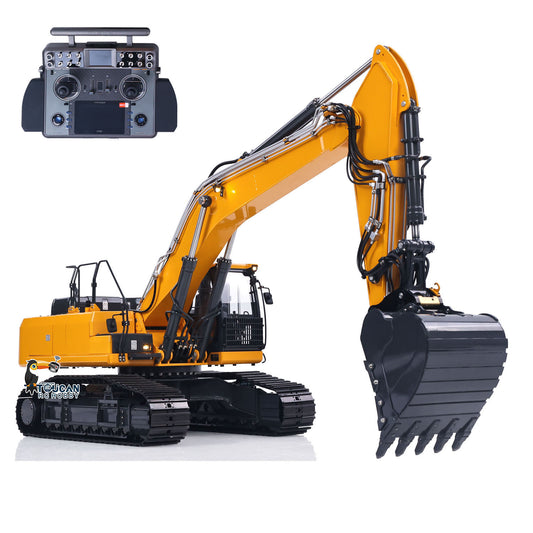 In Stock Metal 1/14 Super Frog Remote Control Hydraulic Excavator E400 Pro 9CH Valves RC Digger Stainless Steel Arm Frsky XE Radio