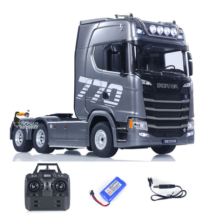 770S Plastic 1/18 6X4 RC Tractor Truck Toys RTR Remote Controlled Finished Lorry Car Model 2.4G Radio Controller 7.4V Battery 19CH Light Sound