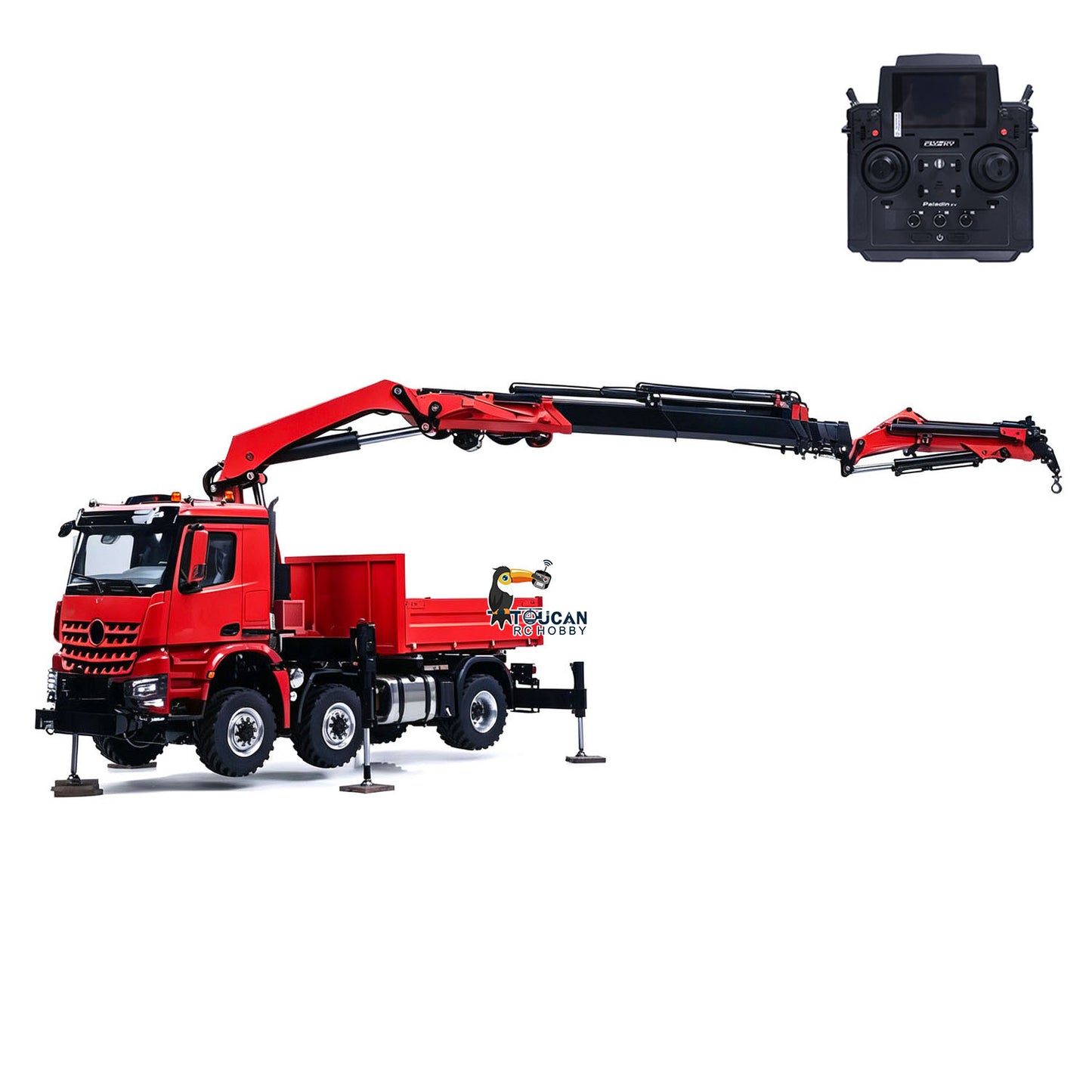 4151AK 1/14 Metal RC Agriculture Tractor Truck 6x6 Farm Lorry Hydraulic Crane Fly Jib Arm 3-Speed Gearbox Sound for Model Collector