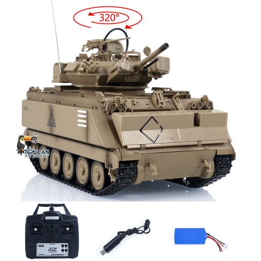 US Stock TD 1/16 RC Military Tank M2412-A M113A1 MRV 320 Turret Rotary Barrel Recoil Elevation Infrared Driving Wheel Idlers Gearbox