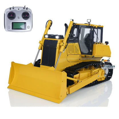 TOUCAN RC HOBBY JZModel 1/12 RC Metal Hydraulic Bulldozer D65EX Radio Controlled Heavy Machine Model Emulated Construction Car I6S Light Sound