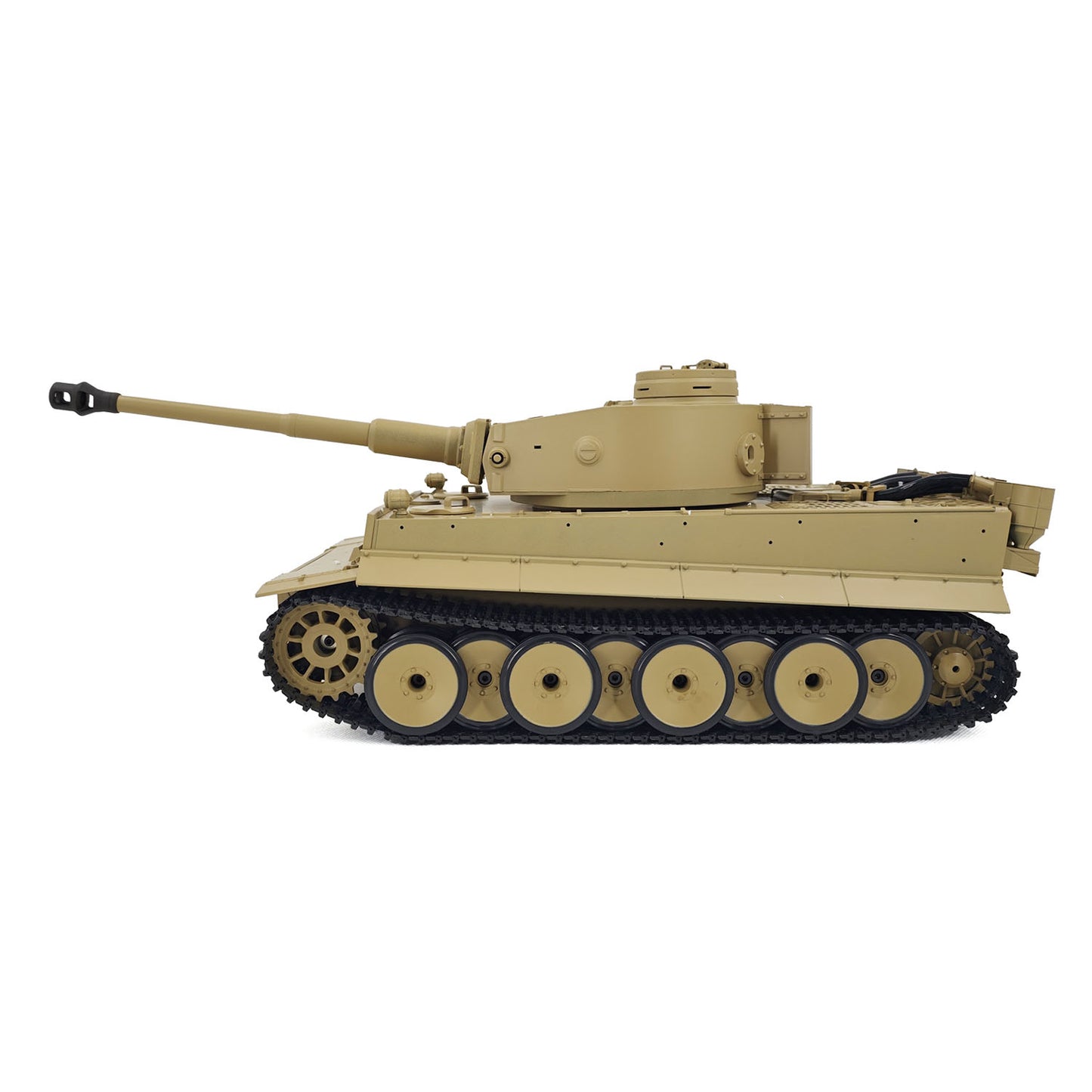 2.4Ghz Henglong 1/16 7.0 Plastic German Tiger I RTR RC Tank 3818 BB IR Barrel Recoil Steel Gearbox 320 Degree Rotating Turret