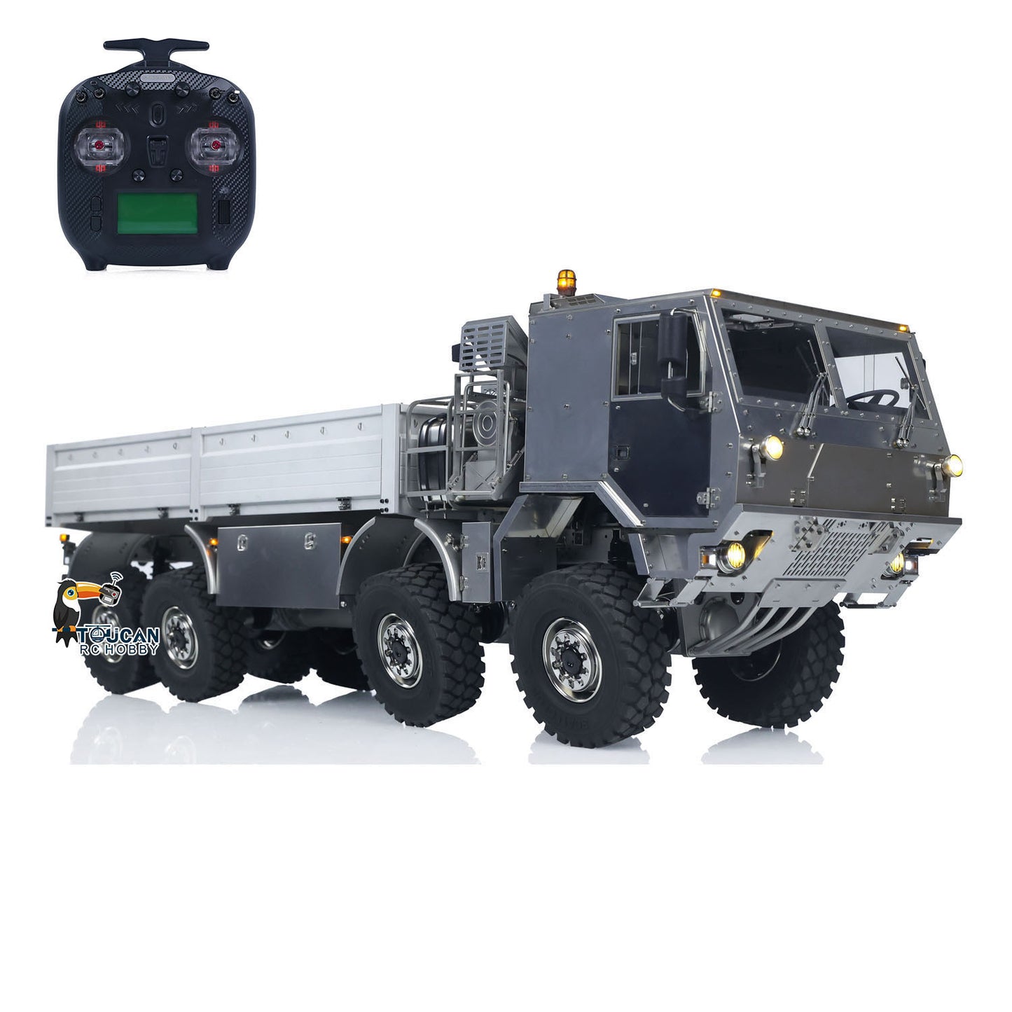 Metal 1/14 RC Hydraulic Off Road Military Truck T815 Remote Control 3Speed 8*8 Roll on off Dumper Model Paladin ST8 Radio