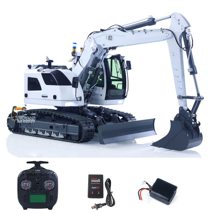CUT Model LR914 1/14 Metal RC Hydraulic Excavator RTR 5-Way Valve ST8 Controller Manual Quick Coupler Light & Sound for Enthusiast Outdoor