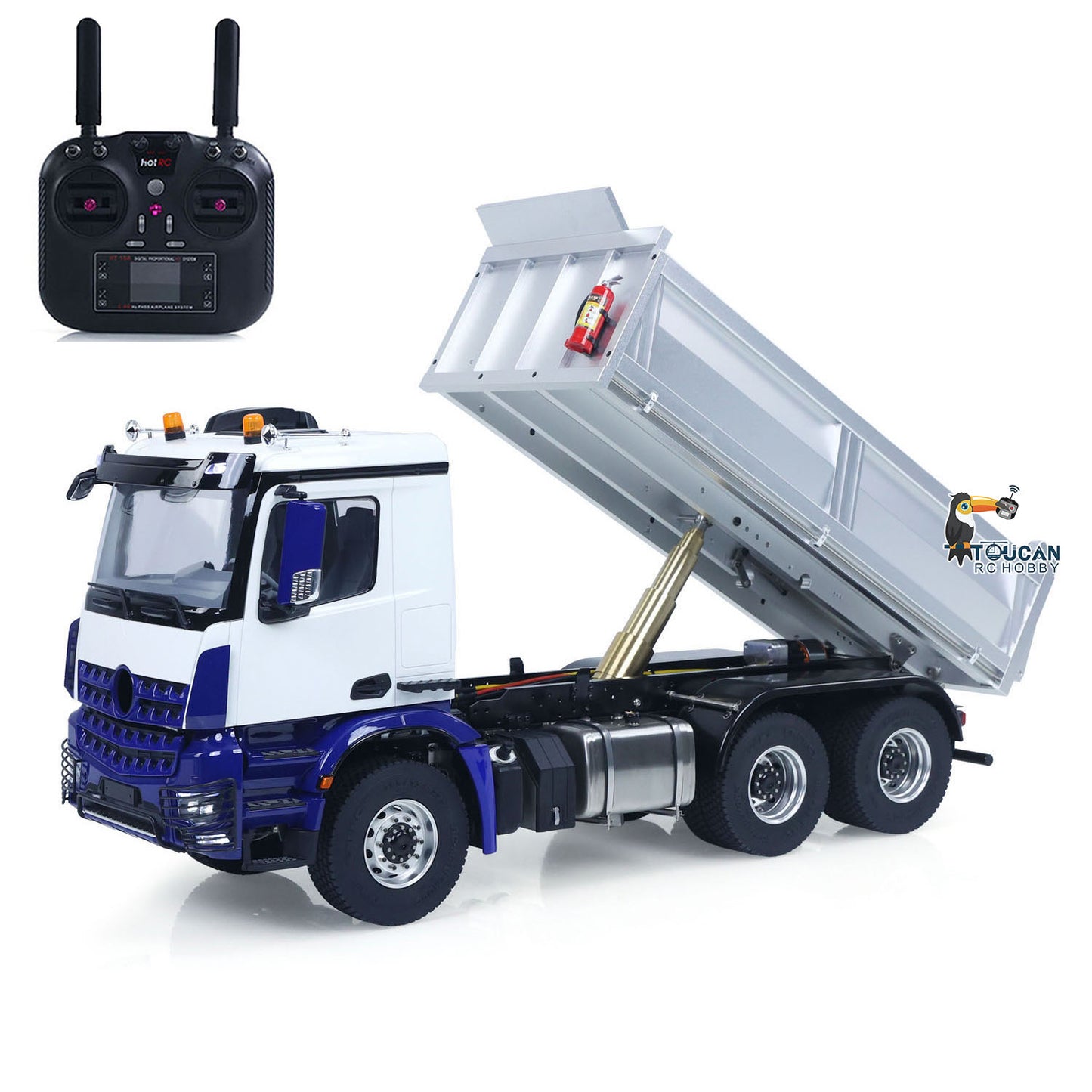 MD 1/14 6*6 Metal RC Hydraulic Dumper Truck 3348 2025Type 6WD Radio Controlled Tipper Lorry Car Model Metal Chassis 2Speed Gearbox Light Sound ESC Motor