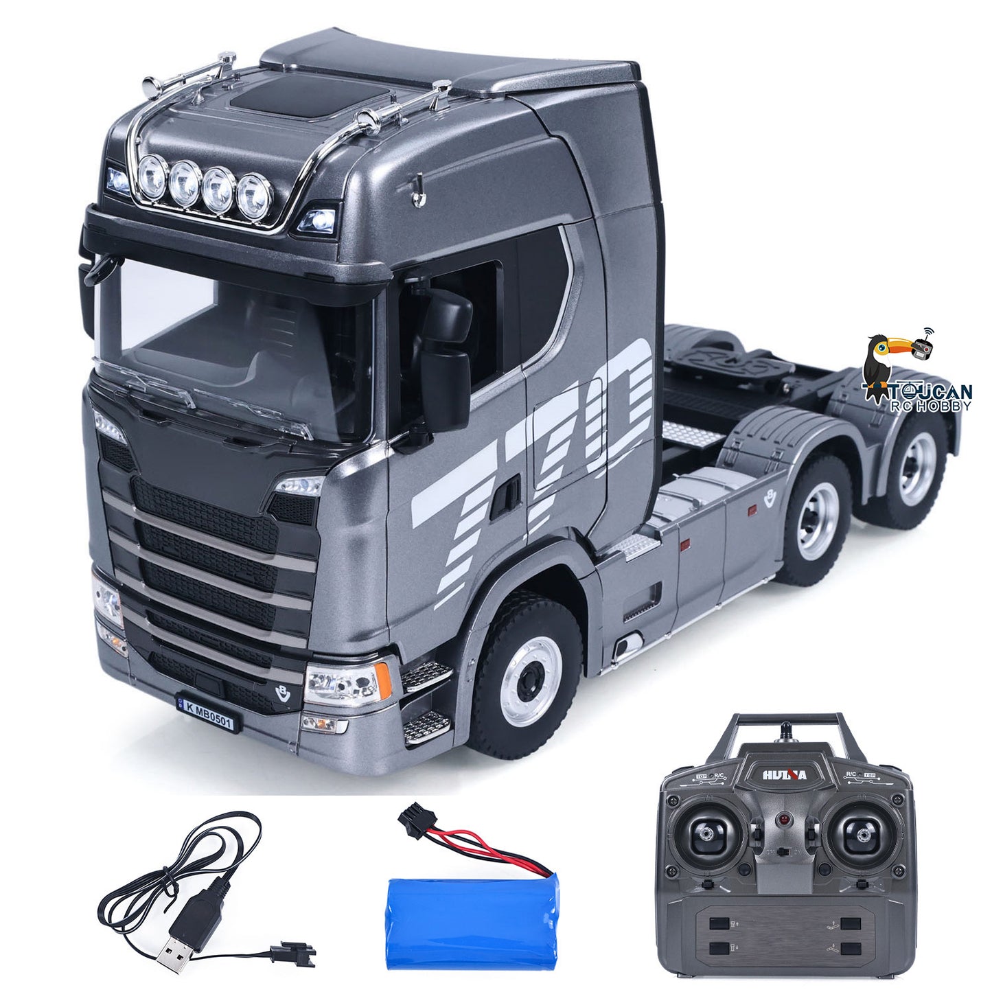 1/18 Plastic 6X4 Remote Control Tractor Truck SC 770S 1501 RWD RC Lorry Vehicle Light Sound Ready to Run Model Toys for Adults