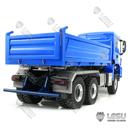 LESU 1/14 Metal 3 Ways RC Dumper Truck Model 3Speed Transmission Sound Light System Scale Vehicle for Engineering Vehicle Enthusiast