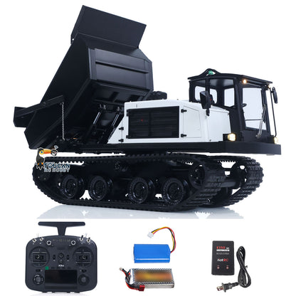 Super Frog 1/14 RC Hydraulic Crawler Dumper Truck T14R RTR Radio Controlled Metal Tracked Tipper Frsky X14 Light Electric Wiper