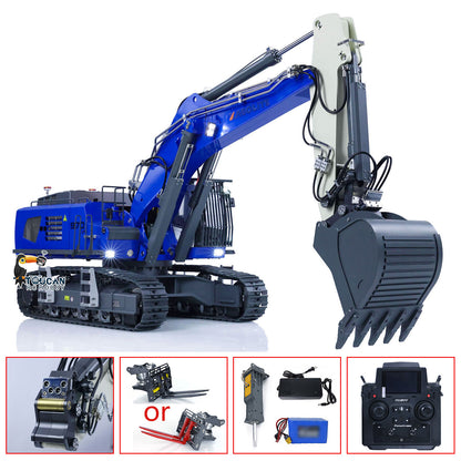 Kabolite K970 100S Pro 1/14 RC Excavator Metal Hydraulic Digger Model Remote Control Construction Vehicle Light Sound Paladin PL18EV Lite Radio Smoking GPS Sticker Battery