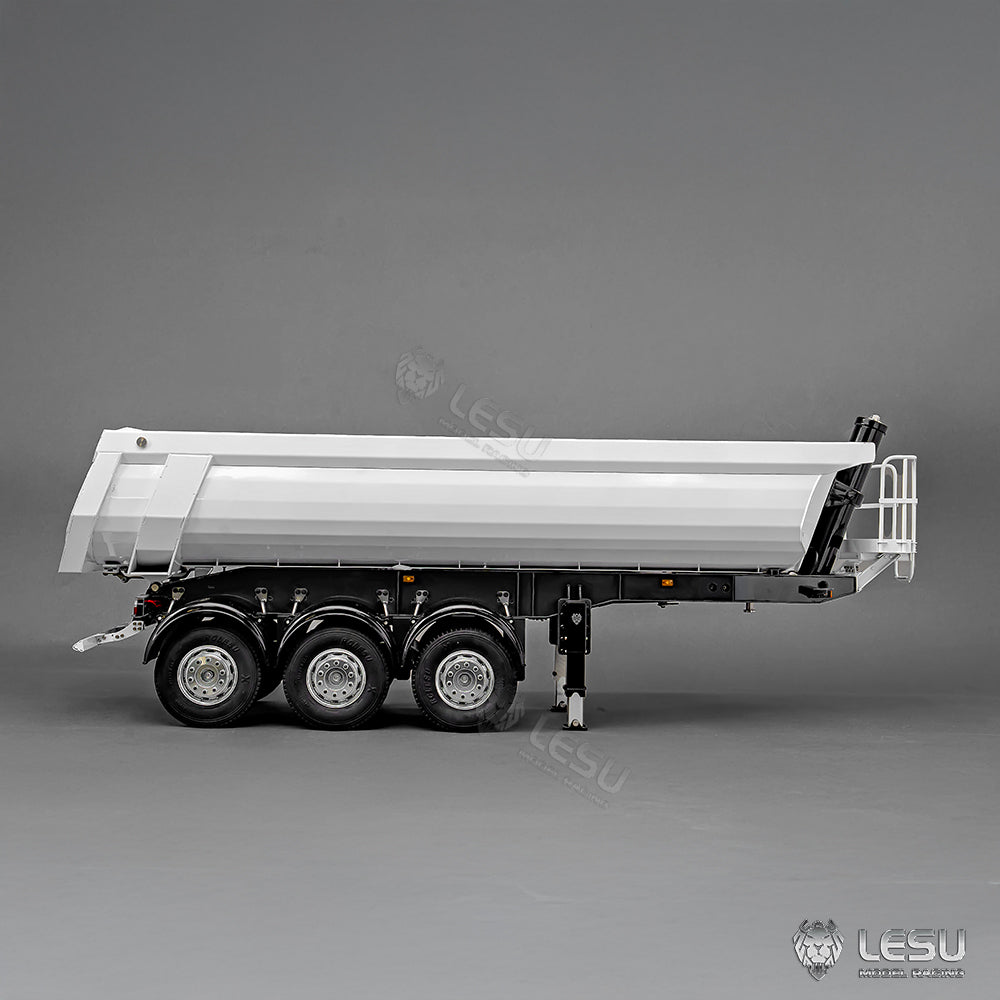 3Axles LESU Metal 1/14 RC Hydraulic Dump Trailer for DIY TAMIYA Tractor Truck Radio Controlled Lorry Car Vehicle R620 770S FH16