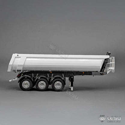3Axles LESU Metal 1/14 RC Hydraulic Dump Trailer for DIY TAMIYA Tractor Truck Radio Controlled Lorry Car Vehicle R620 770S FH16