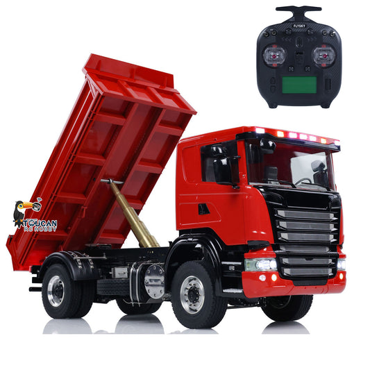TOUCAN RC HOBBY LXY 1/14 4*4 RC Hydraulic Dumper Car Remote Control Dump Truck Metal Tipper Electric Model 3-speed Transmission