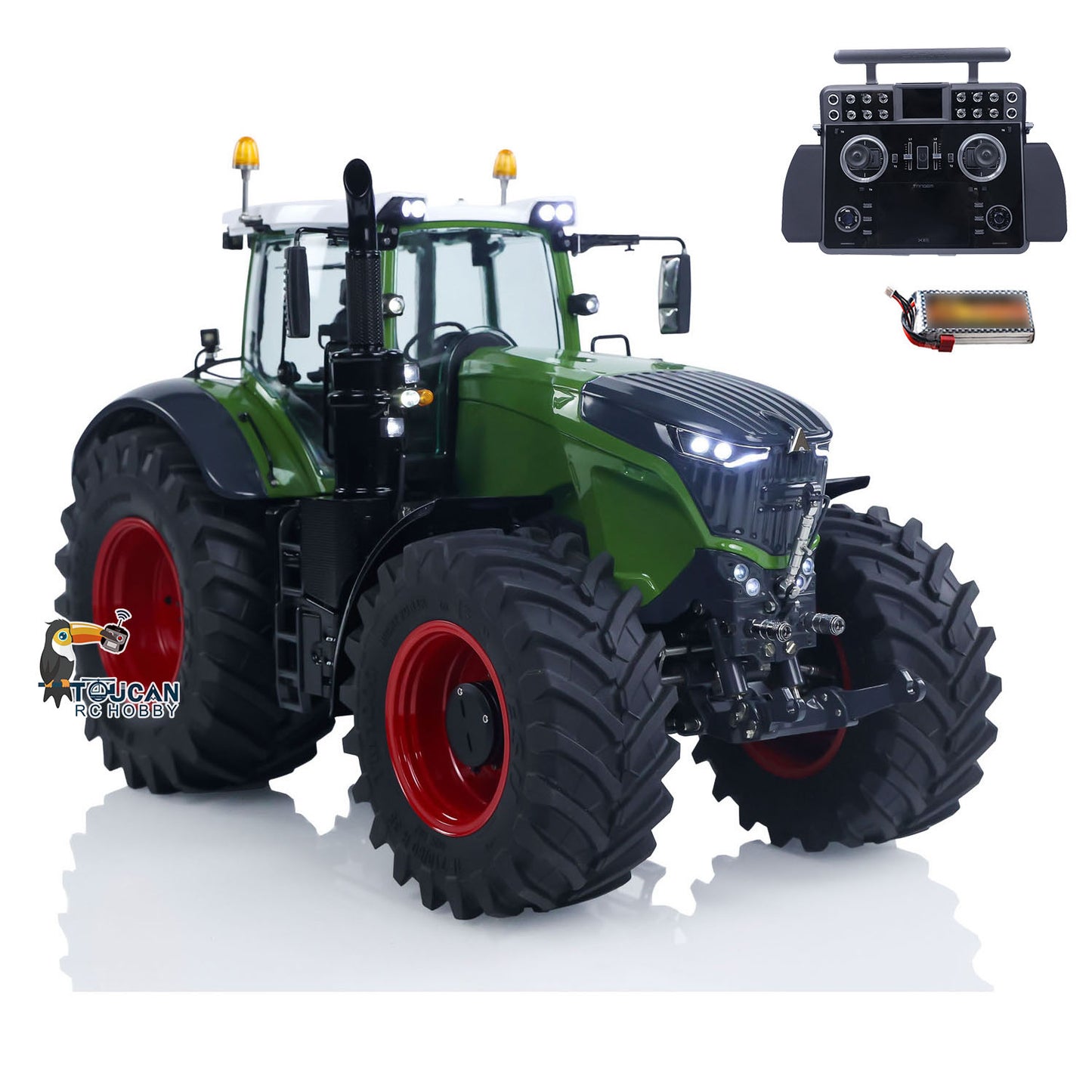 LESU AOUE 1050 Metal 4x4 1/14 RC Tractor Truck Hydraulic Agricultural Vehicles K500 Seedbed Pre-sowing Soil Preparation Machine Frsky XE Lite