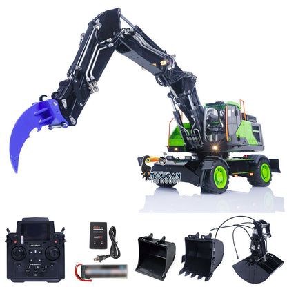 TOUCAN RC HOBBY MTModel EC380 Metal 1/14 RC Hydraulic Excavator 8-way Reversing Valve Clamshell Bucket Sound System for Digger Enthusiasts