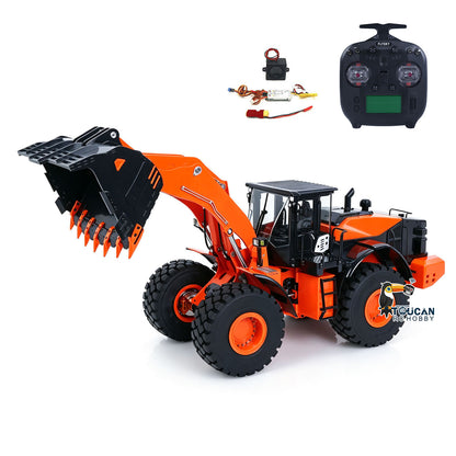TOUCAN RC HOBBY JDModel 198 ZW370 1/14 Metal RC Hydraulic RTR Loader 2-Speed Transmission ST8 Controller Light Sound Axles Lock Brushless Motor & ESC for Model Collectors