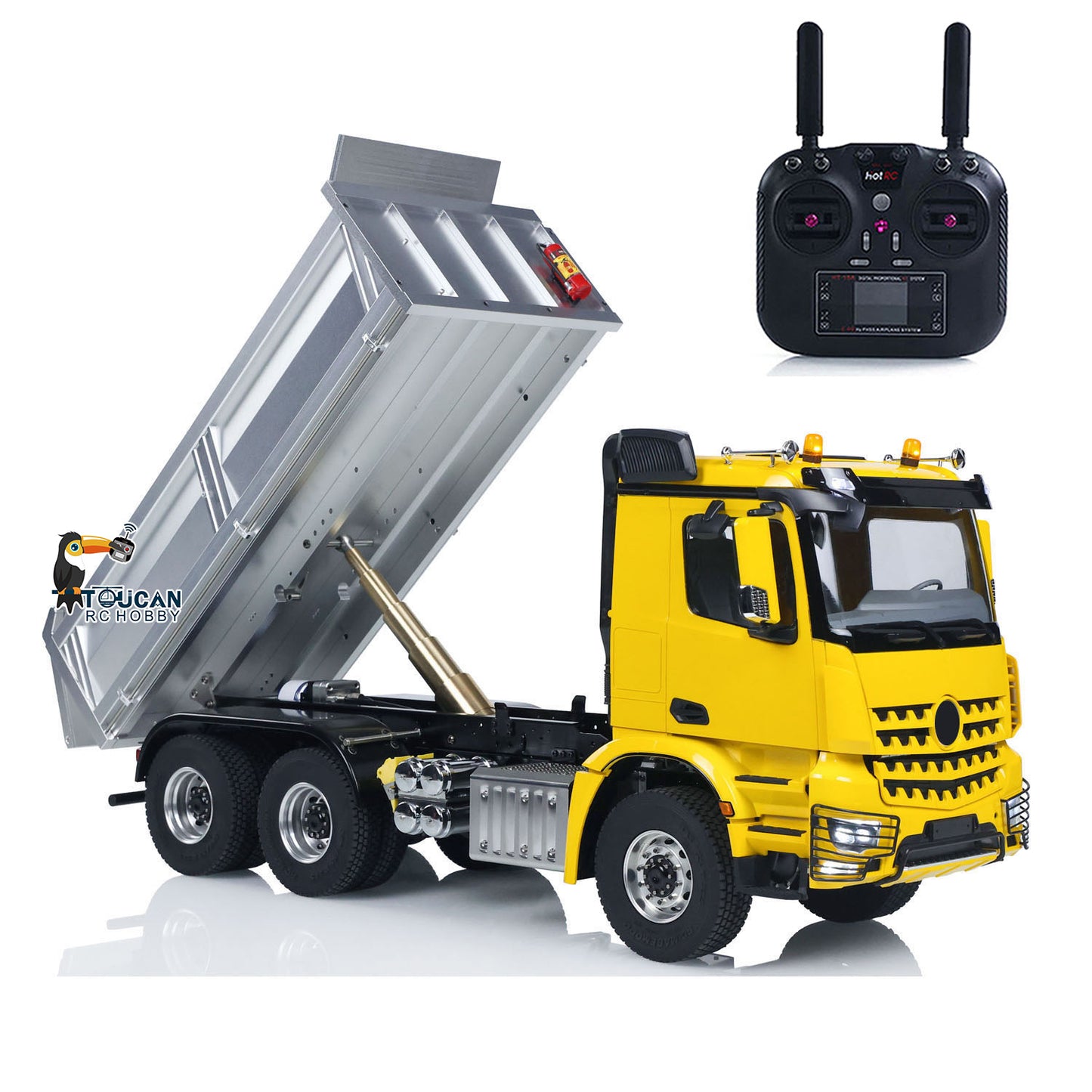 In Stock MD 1/14 6*6 Metal RC Hydraulic Dumper Truck 3348 2025Type 6WD Radio Controlled Tipper Lorry Car Model Metal Chassis 2Speed Gearbox Light Sound ESC Motor