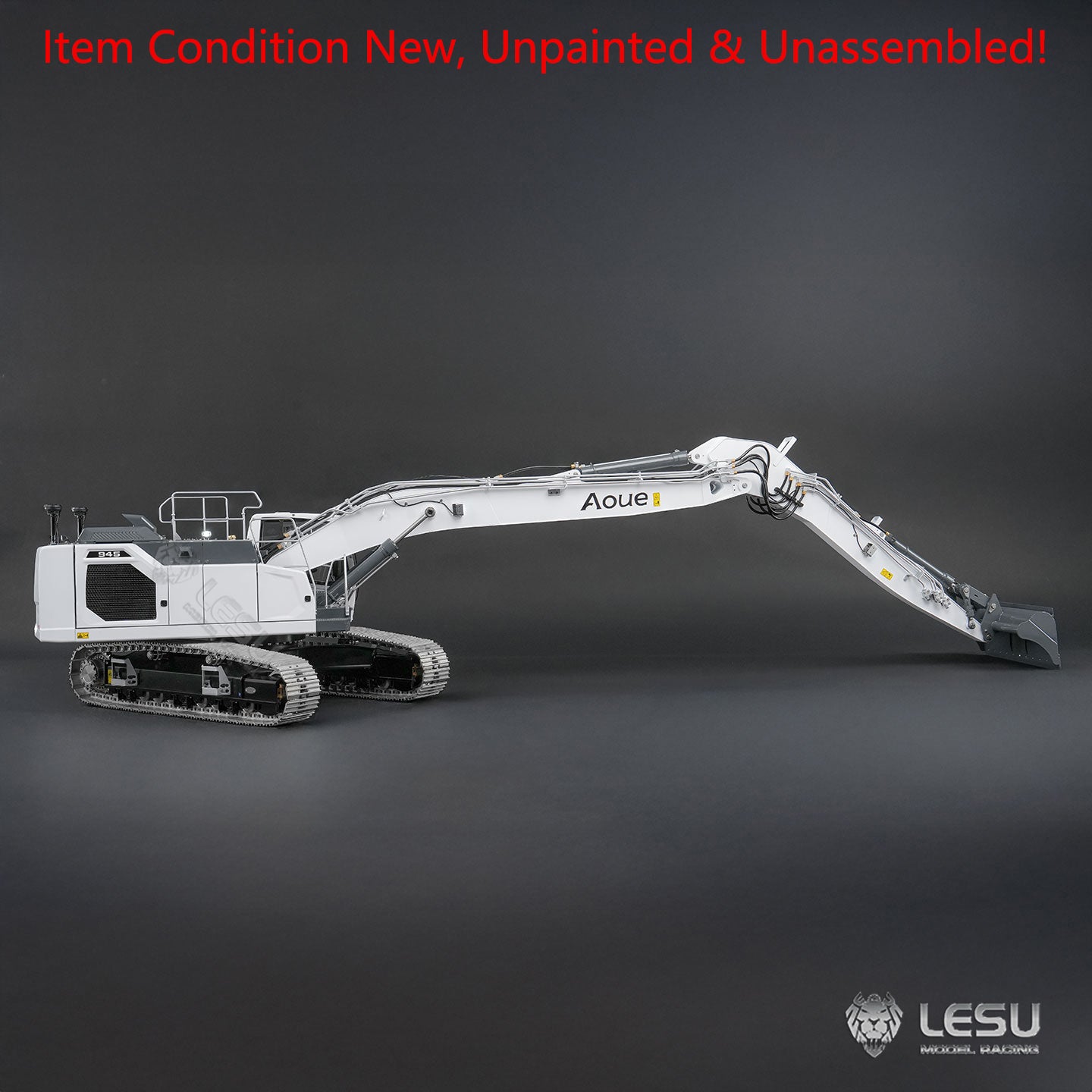 LESU AOUE LR945 KIT Unit 1/14 RC Hydraulic Long-reach Excavator CNC Extended Arm Digger Model Light 7CH Valve 4MPa Pump LCD