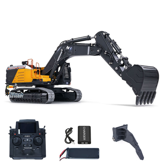 TOUCAN RC HOBBY MTModel EC950 1/14 Metal RC Hydraulic Excavator Dual Pump Digger Model 8CH Valve Ripper Light Sound Brushless Drive Motor Display Screens for Adult