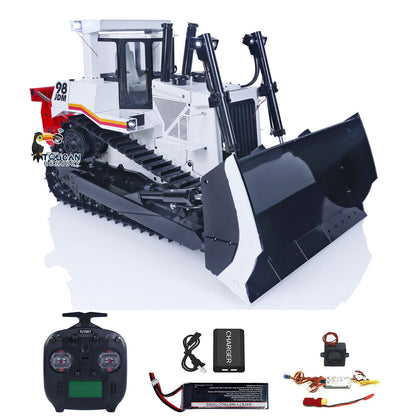 JDModel DXR2 1/14 Metal RC Hydraulic Bulldozer Remote Controlled Earth Moving Machine Model JDM-201 New Sound System Light ST8 Remote Controller Motor