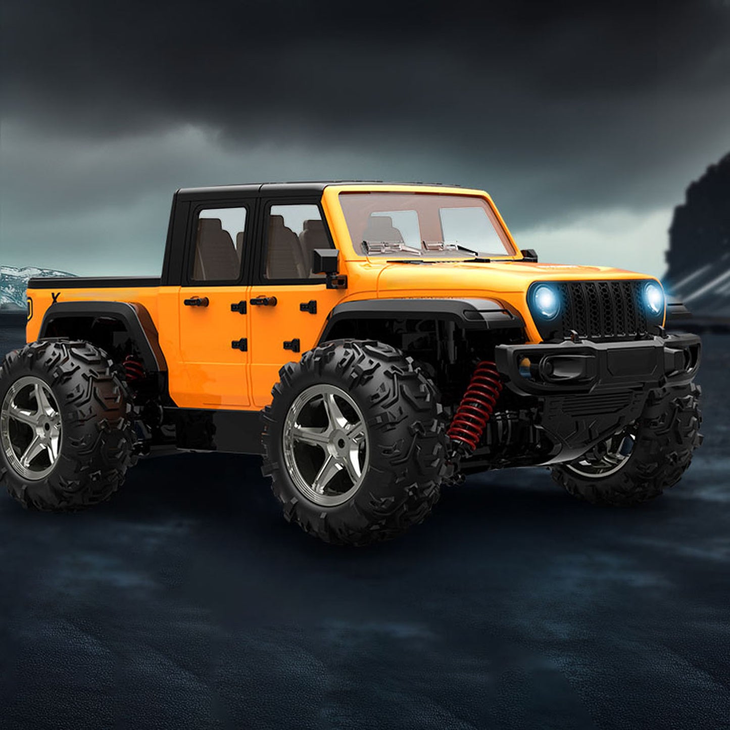 1/20 RC High Speed Pickup Truck C8819 4WD 2.4G Remote Control Off Road Vehicle Lifting Wheel LED Lights Motor Ready to Run Car