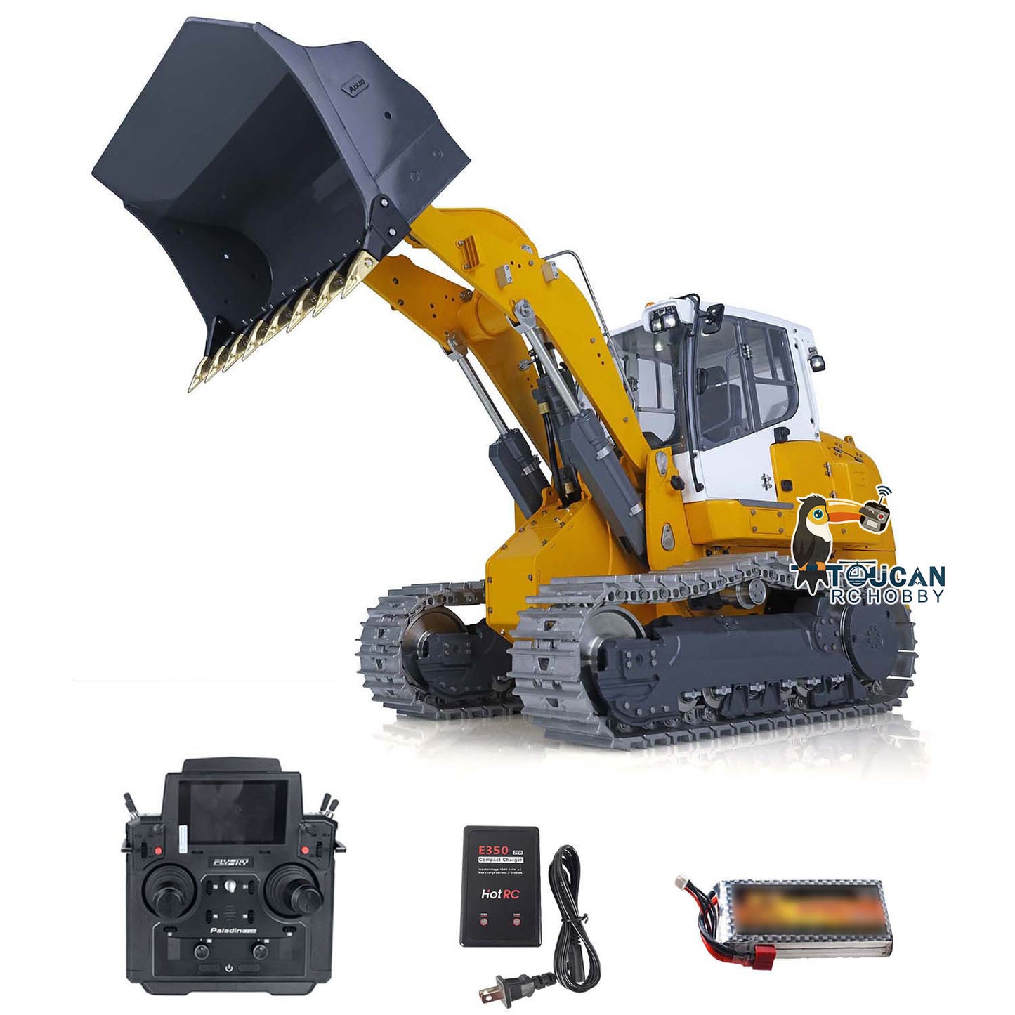 LESU LR636 1/14 Metal Hydraulic RC Wheel Loader Model with Sound Light System for Construction Vehicle Enthusiast Backyard Fun