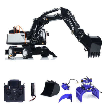 TOUCAN RC HOBBY MTModel EC380 Metal 1/14 RC Hydraulic Excavator 8-way Reversing Valve Grab FlySky PL18EV Radio Controller Sound Lights for Engineering Vehicle Enthusiasts