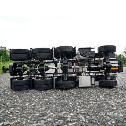 LESU 1/14 8x8 Metal Chassis for 3363 Low Roof RC Tractor Truck 3 Speed Transmission SAVOX 1251 Steering Servo 540 Brushed Motor for RC builder