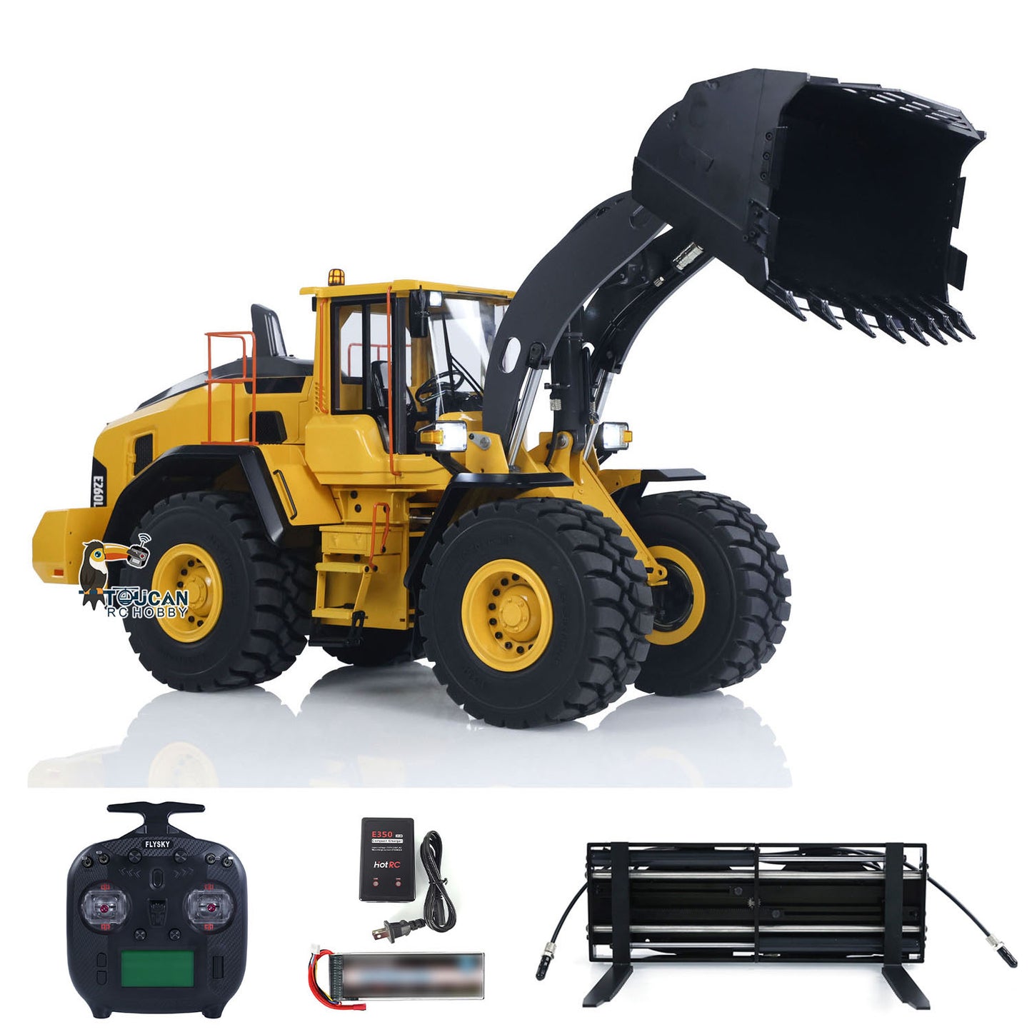 Fast Free Shipping MTRC 1/14 RC Hydraulic Loader E260L RTR Model Metal Radio Control Heavy Machine Car Construction Vehicles ST8 Radio Battery