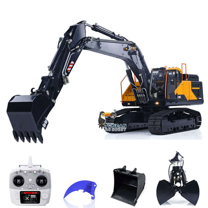 MTM Metal 1/14 2 Arms Remote Control Hydraulic Excavator EC380 RC Diggers Assembled and Painted Vehicle Car Model Heavy Machine