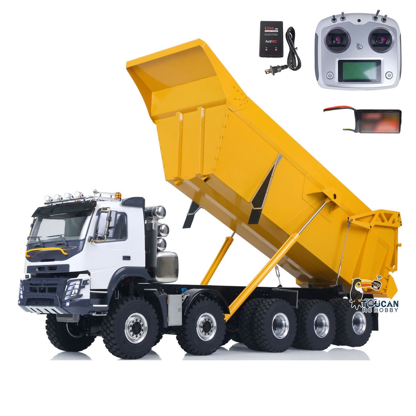 US Stock JDM 219 3Speed RTR 1/14 RC Hydraulic Dumper Metal Radio Controlled Truck 10X10 10X6 RC Tipper Differential Locks Sound Battery