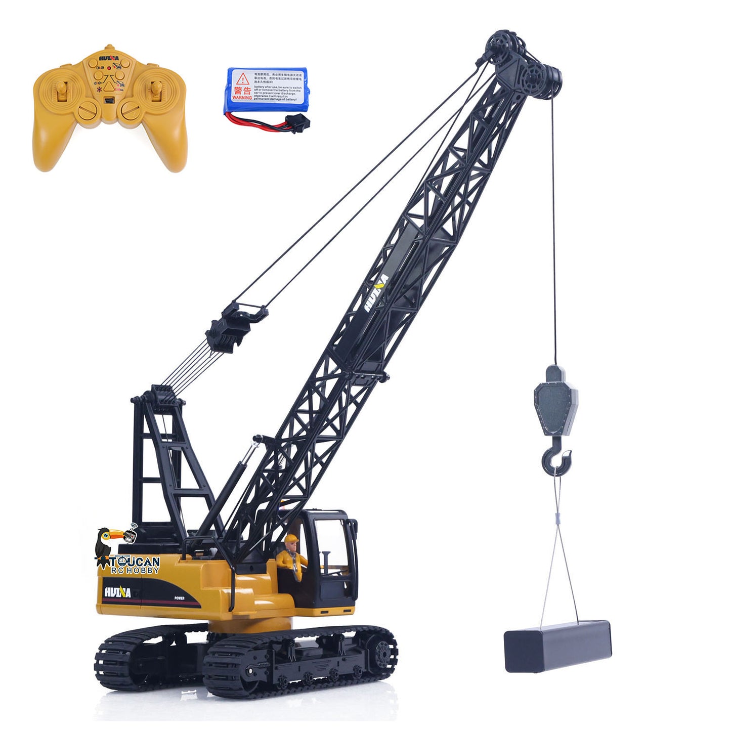 Fast Free Shipping for EU HUINA 572 15CH RC 1/14 Construction Crane Truck Tower Excavator Model Car