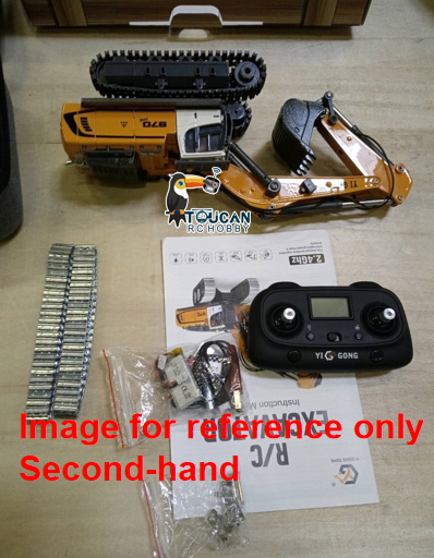 Fast Free Shipping Second Hand for EU 1/50 RC Excavator K970 Engineering Vehicle Remote Control Electric Lifting Digger Metal Bucket Tracks Light Sound RTR Battery