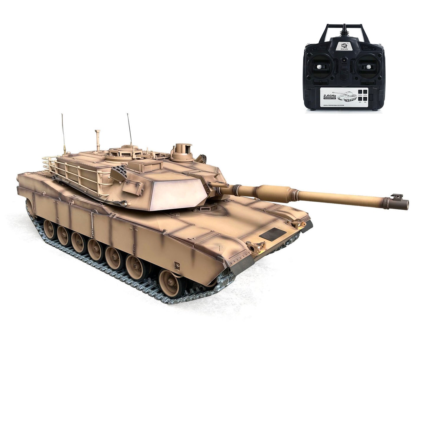 In Stock 1239MM Henglong 1/8 Scale Full Metal Remote Control Tank 3918 USA M1A2 Abrams RTR 360 Turret Rotary Barrel Recoil Elevation