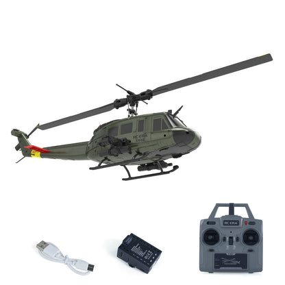 1/48 RC Simulation Helicopter Model C032 UH-1 Remote Control Stunt Aircraft One Click 3D Flip Optical Flow Positioning Gift Toy