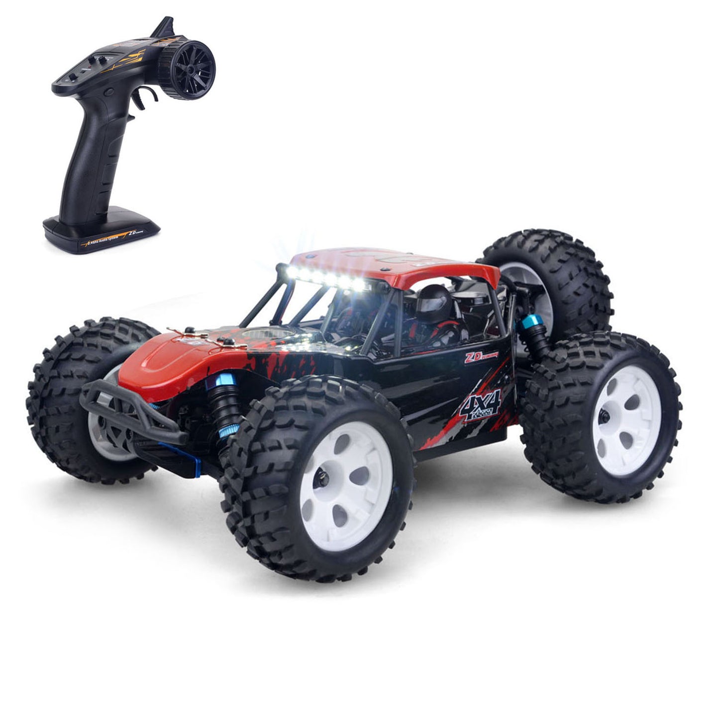 4WD RC Desert Buggy DTK-16 ZD Racing 1/16 2.4GHz Remote Control Off Road Vehicle 45KM/H 2435 Brushless Motor Lights Battery RTR
