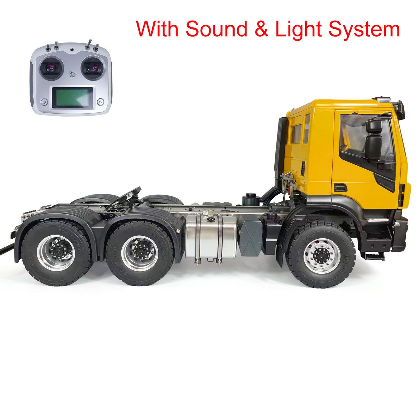1/14 Metal 6x4 RC Tractor Truck Remote Controlled Car Assembled and Painted Model Differential Lock Light Sound System