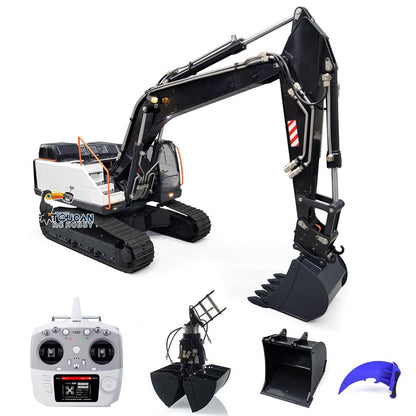 MTM Metal 1/14 2 Arms Remote Control Hydraulic Excavator EC380 RC Diggers Assembled and Painted Vehicle Car Model Heavy Machine