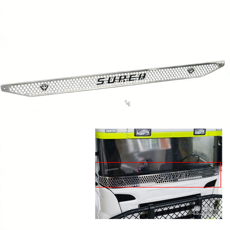 LESU Metal Grille Protective Cover for Windshield on 1/14 Scale TAMIIYA Remote Control Tractor Truck RC Vehicle Cabin