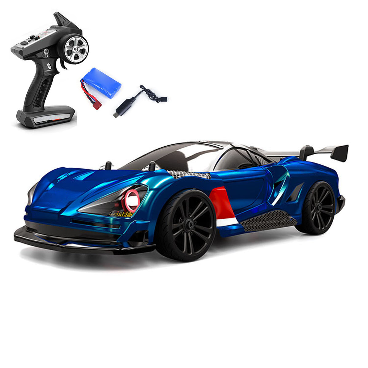 TOUCAN RC HOBBY SCY 16301 1/16 4WD Remote Control Drift Car RC Model Electric Vehicle Seven Modes Light System Battery RC390 Brushed Motor