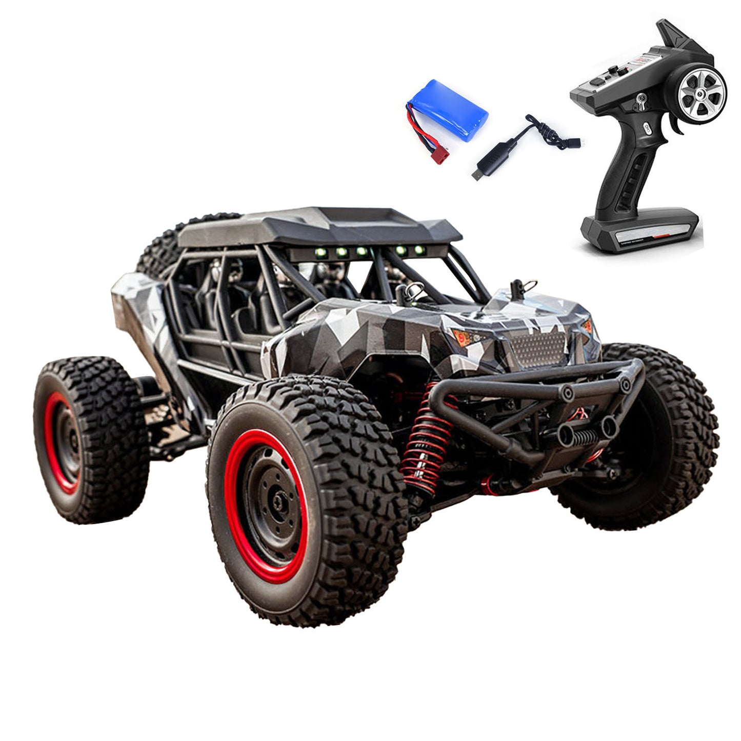 US Stock SCY 16106 1/16 Remote Control Desert Truck AWD RC Off-Road Car Electric Model Vehicle PVC Shell Split Drive Shafts Brushed Motor
