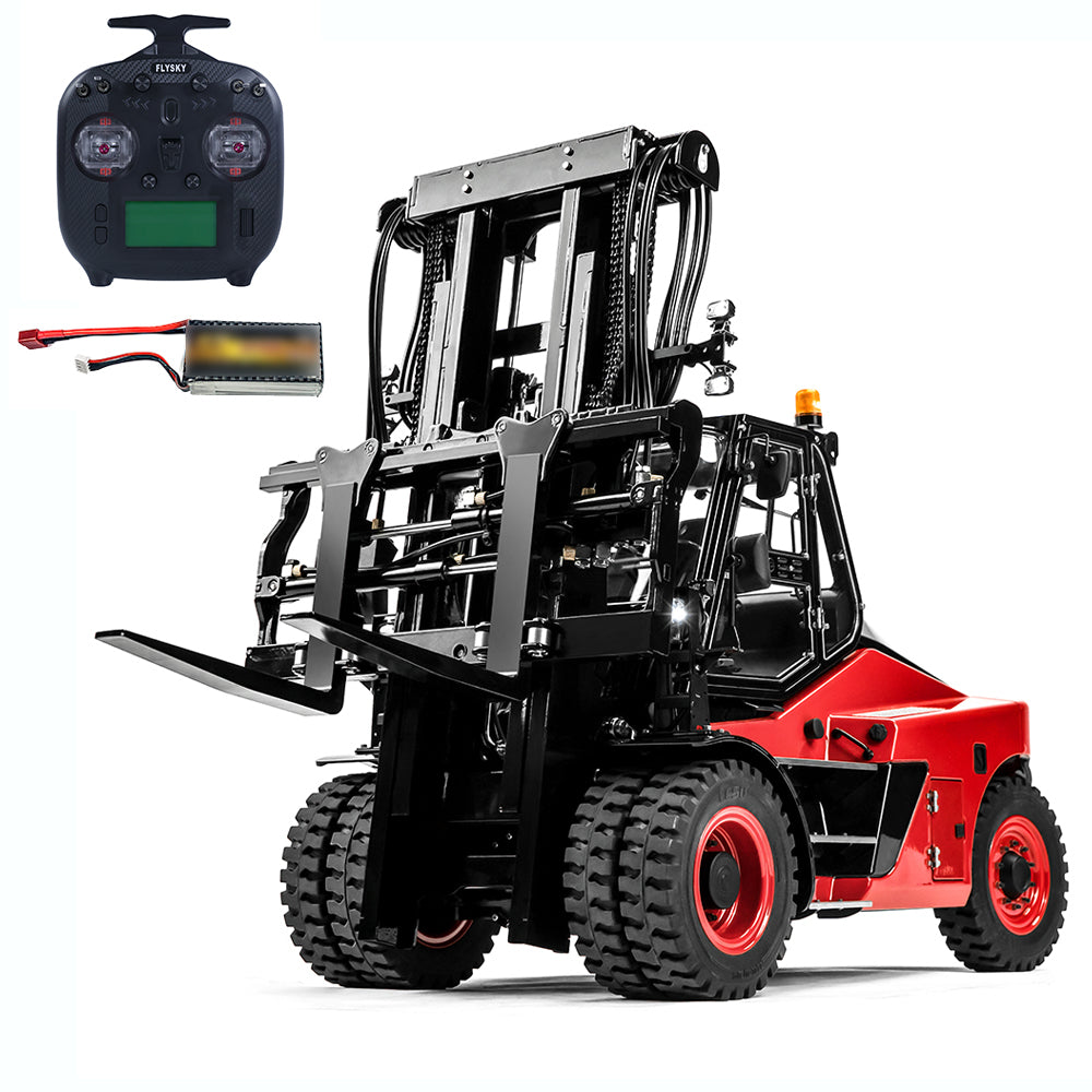 LESU AOUE LD160S 1/14 Metal Hydraulic RC Forklift with CNC shell 6 Ways Reversing Valve Towing Hook Sound Light System