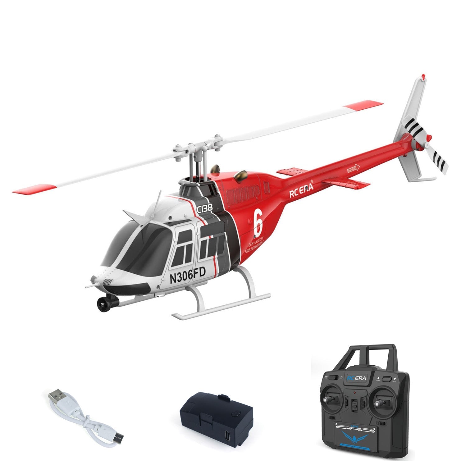 1/33 C138 RC Simulation Helicopter Model Bell206 6CH Radio Control