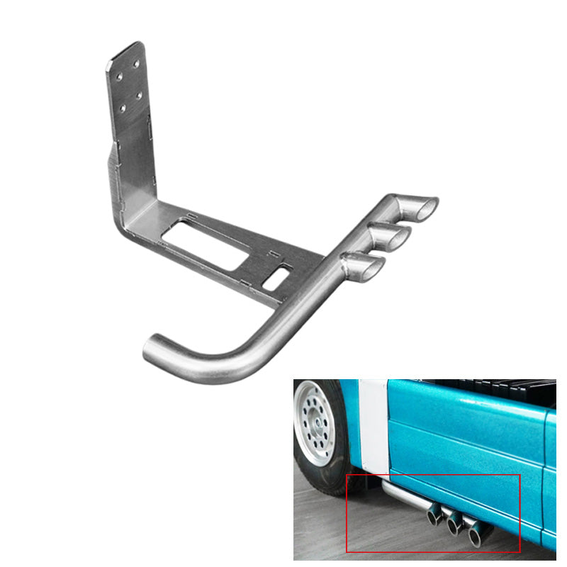LESU Metal Spare Parts Hook Exhaust Pipe Tail Beam for 1/14 RC Tractor Cars Remote Control Truck DIY Model