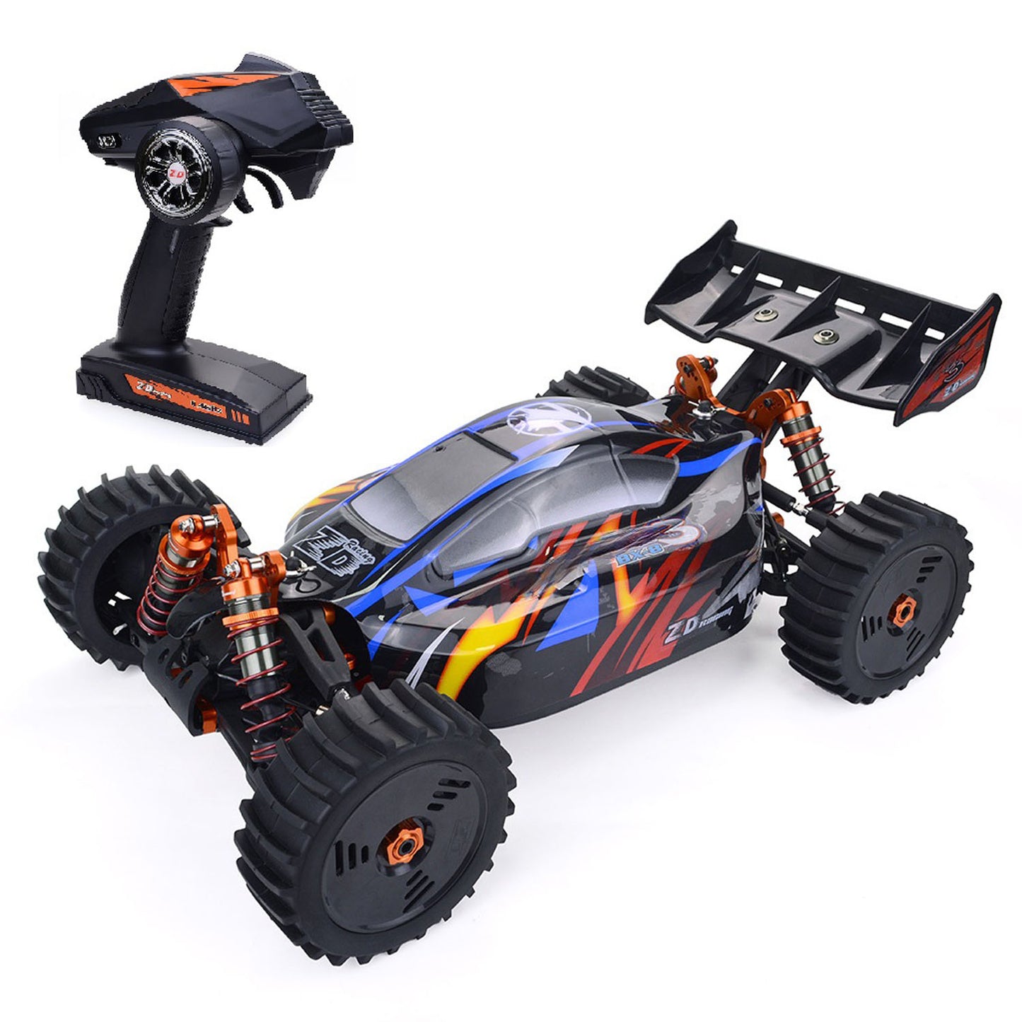 ZD Racing 1:8 High Speed RC Off Road Car 100KM/H 9020 V3 4*4 Wireless Control Buggy 08421 Oil Filled Metal Shocks Transmitter